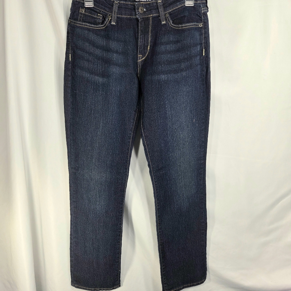 Signature by Levi Strauss Modern Straight Leg Denim Blue Jeans Size 8M W29 L32